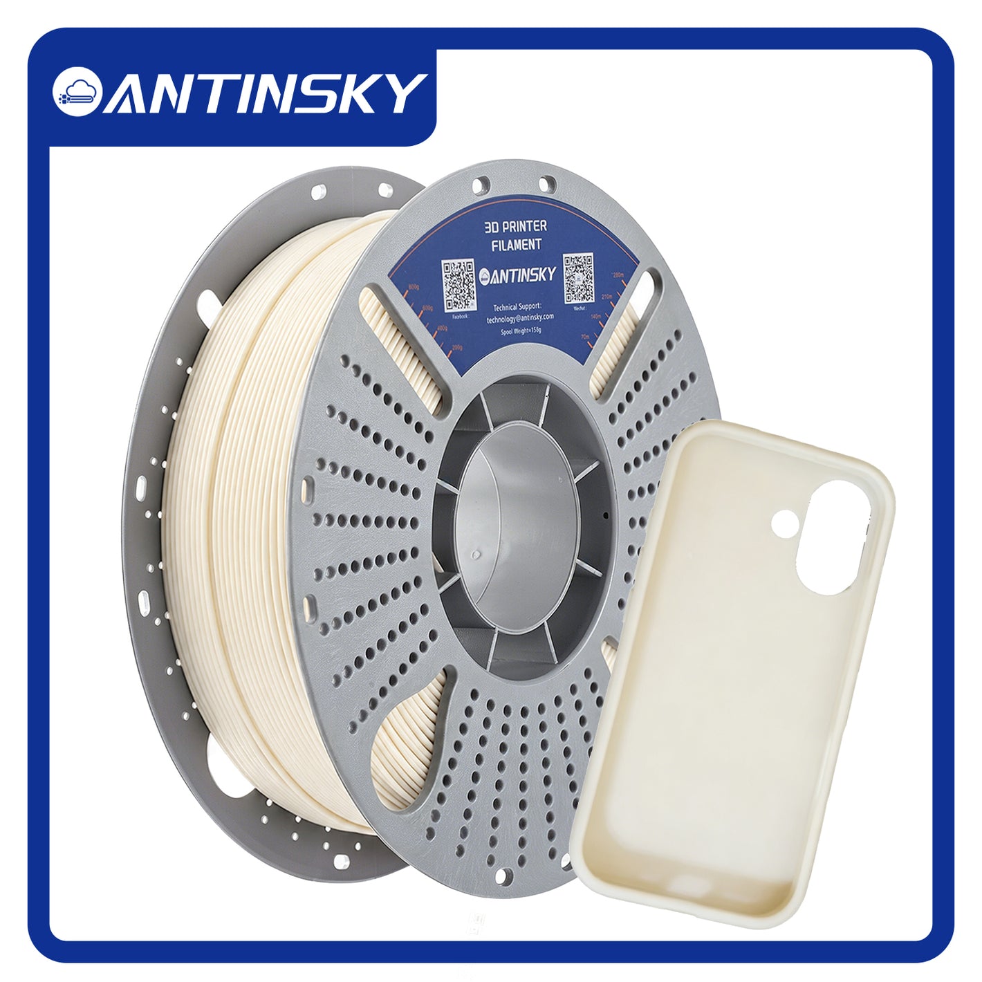 ANTINSKY TPU85A Flexible Filament 1.75mm 1kg
