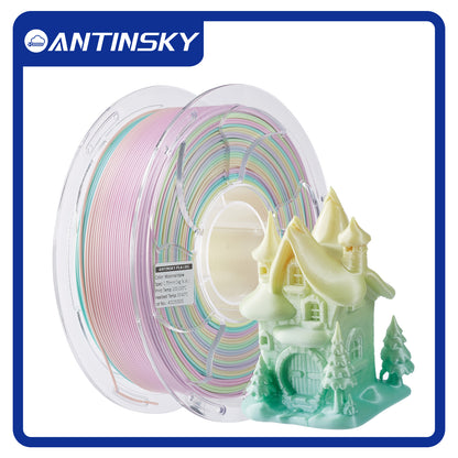 ANTINSKY PLA Silk Luminous Multicolor 3D Filament 1.75mm 1kg