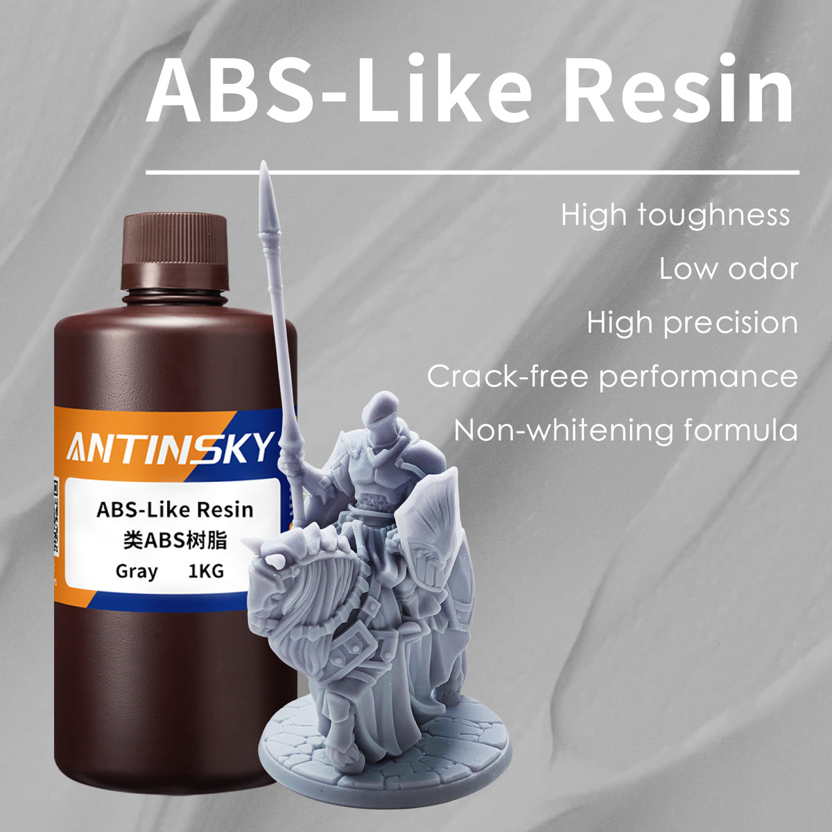 ANTINSKY ABS-Like Resin 1KG — Tough & Impact-Resistant 3D Printing Resin